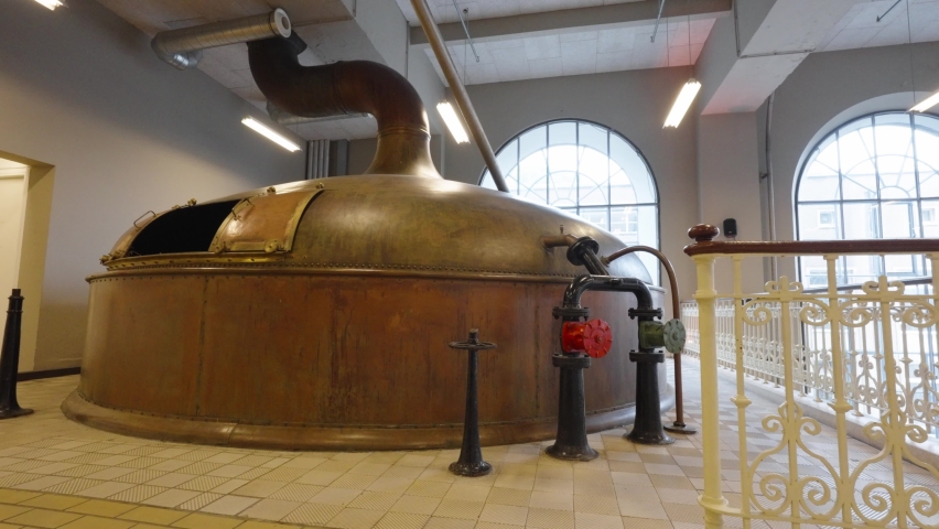 Beer brewery tank. Former Stella Artois brewery Den Hoorn in Leuven, Belgium