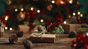 Christmas gift box under tree  - Powered by Shutterstock - Get 15% off with code: PIKWIZARD15