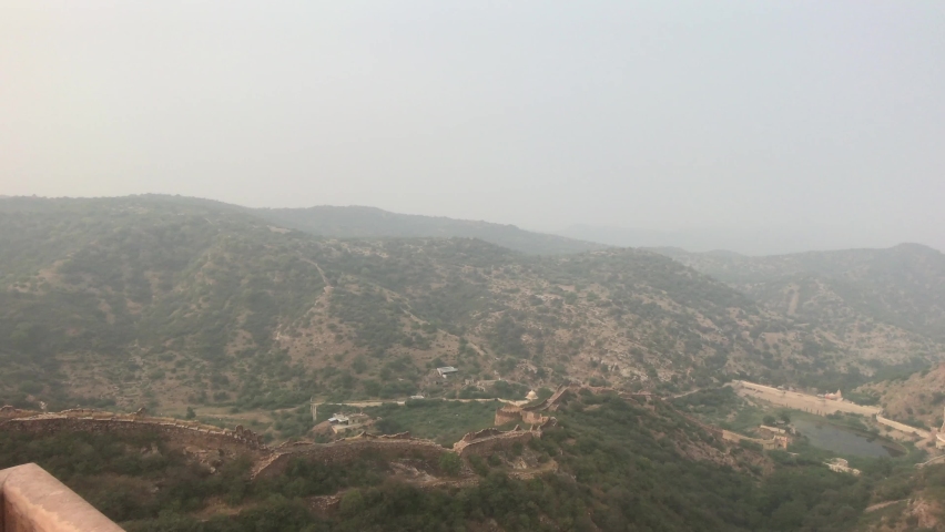Jaipur, India - beautiful view of the neighborhood from the height of the fortress part 18