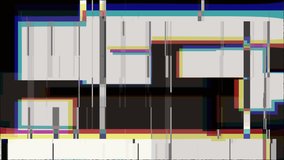 Visual simulation of analog distortion, glitches, abstract psychedelic background, old tv cassette, tv or computer, noise, bright and saturated colors, dynamics, creative visual effects for any use.