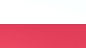 3DCG animation of national flags fluttering in the wind, Poland