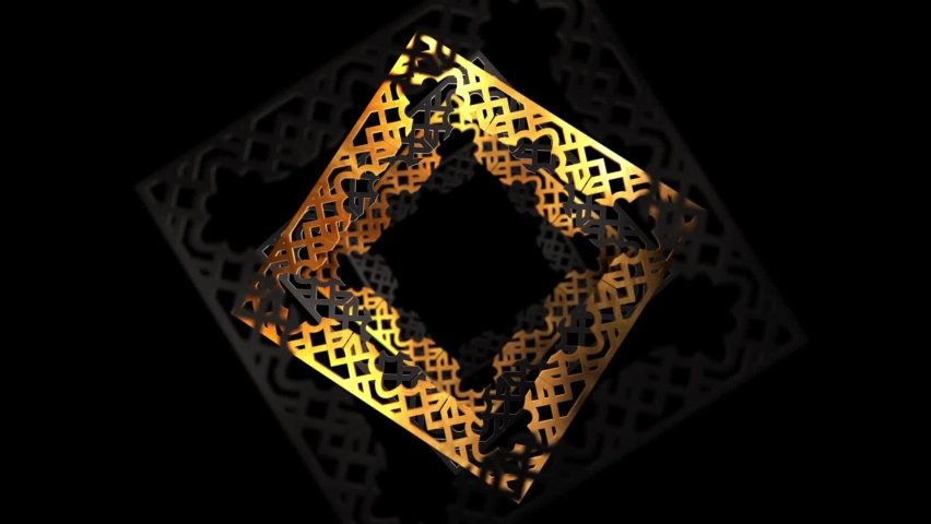 Ramadan Kareem Rich Geometry Pattern Loop Alpha Background Royalty-Free Stock Footage #1095442789