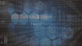 Animation of dna strand spinning and binary coding data processing. Global science, research, computing and data processing concept digitally generated video. - Powered by Shutterstock - Get 15% off with code: PIKWIZARD15