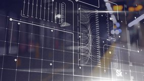 Animation of data processing over cityscape. Global business and digital interface concept digitally generated video. - Powered by Shutterstock - Get 15% off with code: PIKWIZARD15