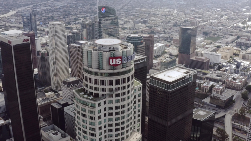 Los Angeles Skyline Arial View