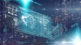 Animation of diverse data and graphs processing on digital screens over blurred night road traffic. Global data processing, digital interface and technology concept digitally generated video. - Powered by Shutterstock - Get 15% off with code: PIKWIZARD15