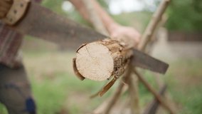 Piece of a sawed log falling to the ground - Powered by Shutterstock - Get 15% off with code: PIKWIZARD15