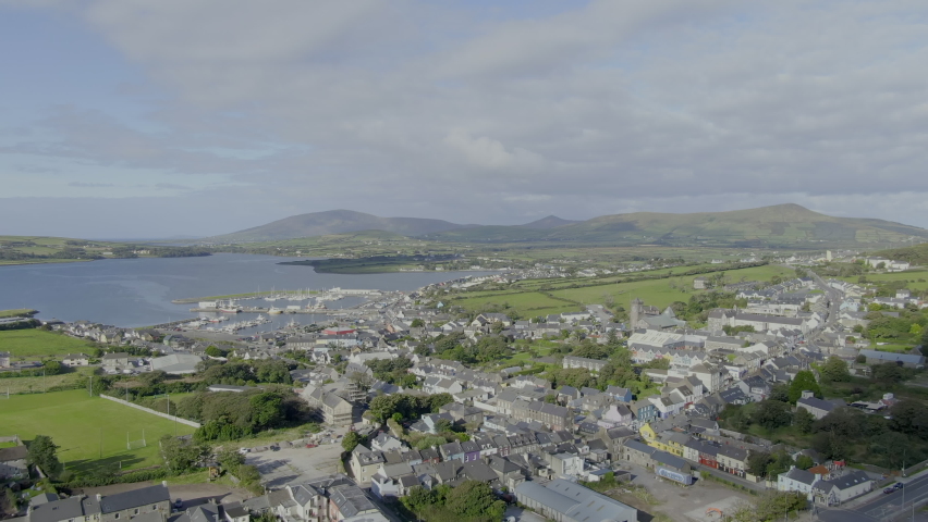 Sweeping Aerial of Dingle, in County Kerry, Ireland