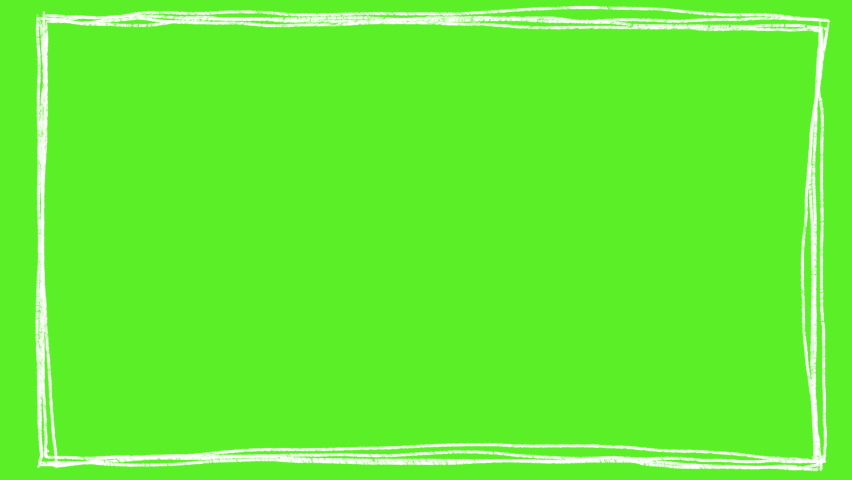 4K and square Hand-drawn doodle frames scribble animation on Green screen and Alpha Matte. | Shutterstock HD Video #1095486267