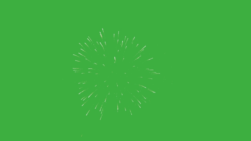 Abstract Firework on green chroma key background,  Royalty-Free Stock Footage #1095487971