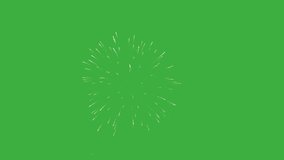 Abstract Firework on green chroma key background, 