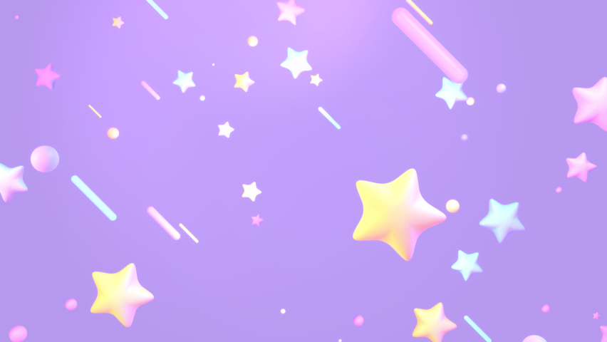 Looped cartoon soft pastel shooting stars sky animation. Royalty-Free Stock Footage #1095500897