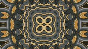 Kaleidoscope seamless loop sequence mandala patterns abstract multicolored motion graphics background. Ideal for yoga, clubs, shows