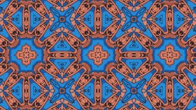 Kaleidoscope seamless loop sequence mandala patterns abstract multicolored motion graphics background. Ideal for yoga, clubs, shows