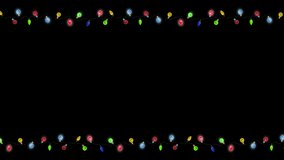 christmas lights design element video