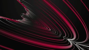 Futuristic video animation with stripe wave object in slow motion, 4096x2304 loop 4K