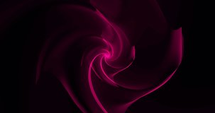 Abstract background, video in high quality 4k. A red moving spiral of lines and waves similar to a magical energy beautiful glowing smoke in space