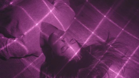 Chill Girl Lays On Floor Rave Stock Footage Video (100% Royalty-free ...