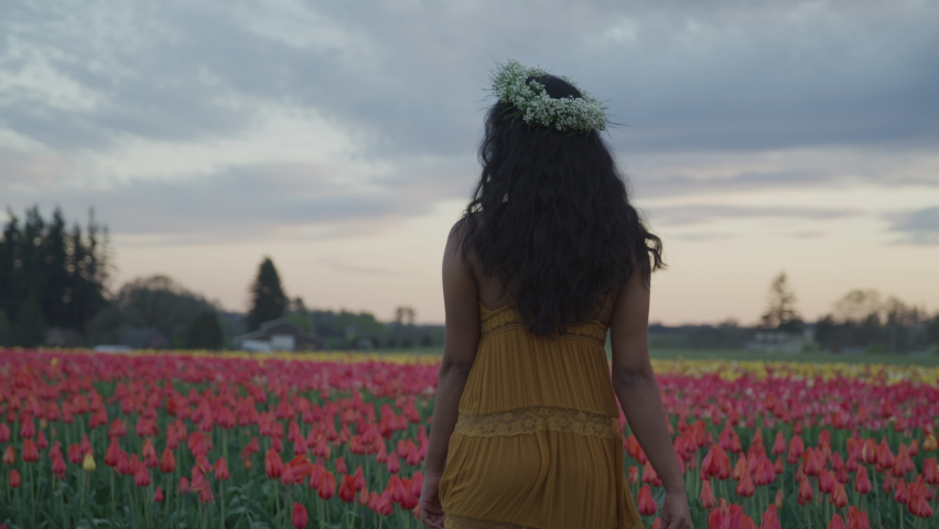 Through fields. Through fields