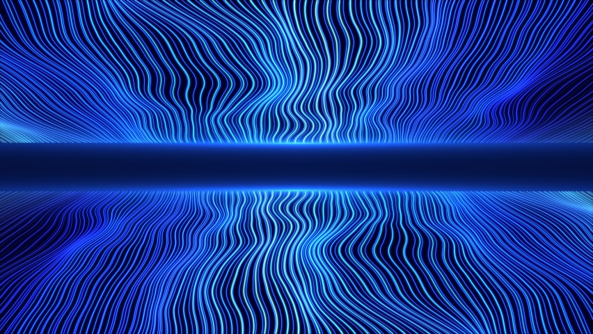 Wave blue glowing animated background frame. Random motion of space matter. Texture of stripes, lines. Movement route. matrix field. Screensaver for business, presentation, science, technology. 4k - Powered by Shutterstock - Get 15% off with code: PIKWIZARD15