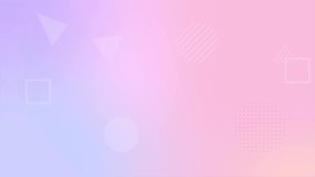 Fantastic pastel colored background video with various abstract shapes