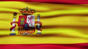 Spain Waving Flag Looping Animation