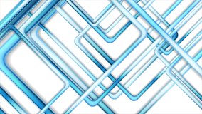 Geometric tech background with blue glossy squares. Seamless looping motion design. Video animation Ultra HD 4K 3840x2160