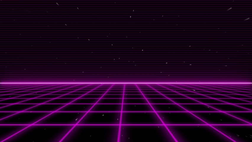 Retro cyberpunk style 80s Sci-Fi Background Futuristic with laser grid landscape. Digital cyber surface style of the 1980`s. 3D illustration. Retro Futurism Sci-Fi Background. Dark space with stars. - Powered by Shutterstock - Get 15% off with code: PIKWIZARD15