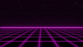 Retro cyberpunk style 80s Sci-Fi Background Futuristic with laser grid landscape. Digital cyber surface style of the 1980`s. 3D illustration. Retro Futurism Sci-Fi Background. Dark space with stars. - Powered by Shutterstock - Get 15% off with code: PIKWIZARD15