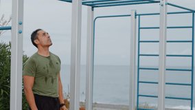 Man Doing Pull Ups Across Monkey Bar - Powered by Shutterstock - Get 15% off with code: PIKWIZARD15