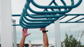 Man Doing Pull Ups Across Monkey Bar - Powered by Shutterstock - Get 15% off with code: PIKWIZARD15