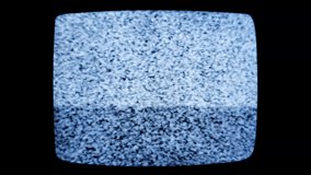 Vintage Cathode-Ray Tube monochrome 4:3 TV with Static Noise Glitch Effect