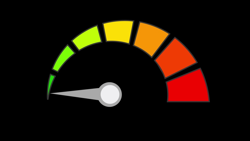 3D Colored Gauge dashboard or animated indicator. Level meter high. Speedometer icon Animation on black Background. There dimensional Camera View	
 Royalty-Free Stock Footage #1095793475