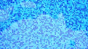 Slow motion video Movement of the water surface in the swimming pool
