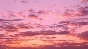 Amazing Colorful Sunset, 4K Lapse Time. Pink Orange Lilac Sunset Multicolored Sky Feathery Clouds Of The Sun, Timelapse. Beautiful Sky Background. - Powered by Shutterstock - Get 15% off with code: PIKWIZARD15
