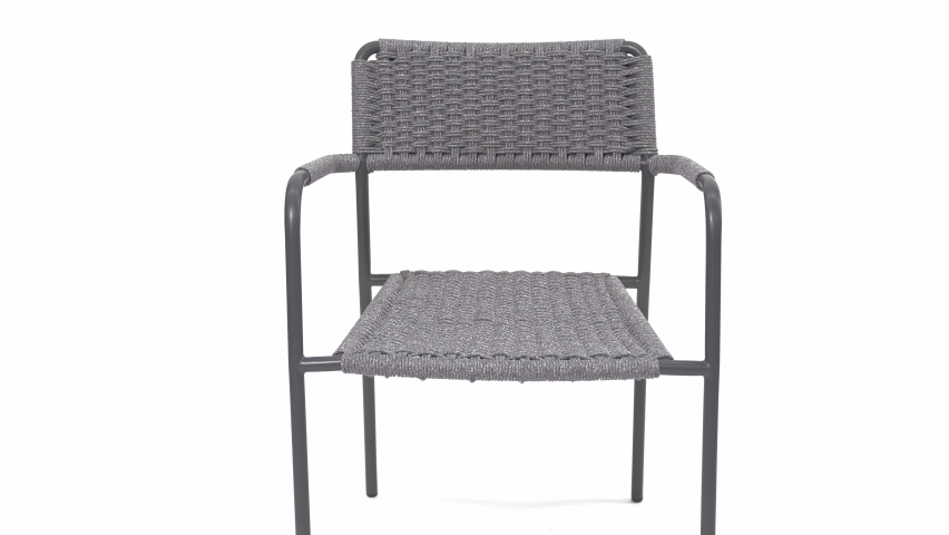 Beautiful comfortable wicker chair for the street. White background. Isolated | Shutterstock HD Video #1095824841