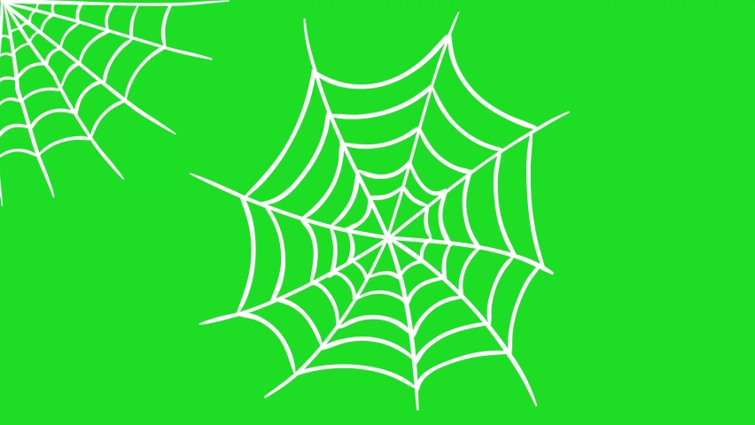 Halloween spider web motion graphics spooky 4k greenscreen background animation Royalty-Free Stock Footage #1095828323