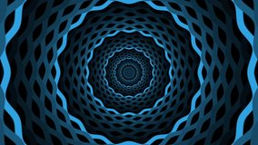 Geometric Blue Tunnel with circles	