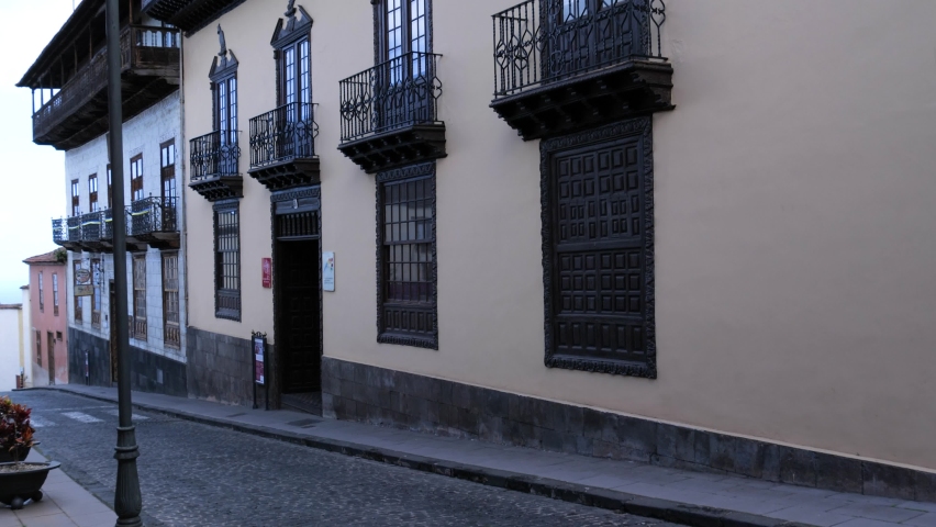 Casa de los balcones (House of the balconies) in La Orotava, Tenerife, Spain