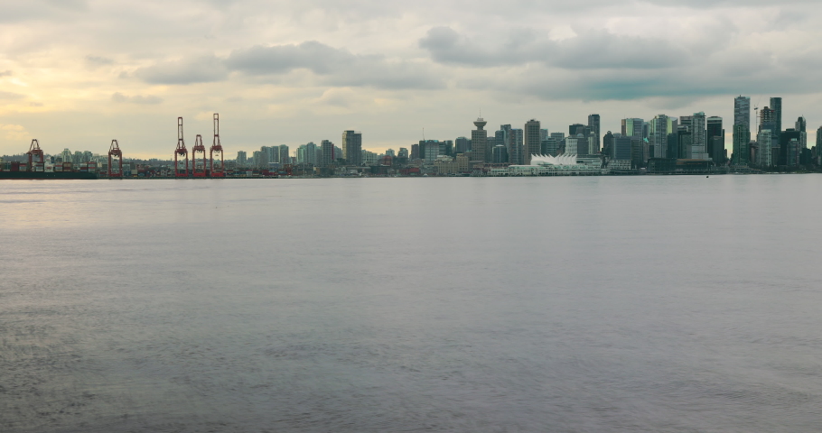 Wide Time Lapse of Vancouver Canada from across Burrard Inlet