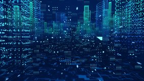 Digital city. Modern urban technologies. Futuristic AI city background. - Powered by Shutterstock - Get 15% off with code: PIKWIZARD15