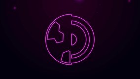 Glowing neon line Earth core structure crust icon isolated on black background. 4K Video motion graphic animation. - Powered by Shutterstock - Get 15% off with code: PIKWIZARD15