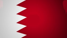 Bahrain Waving Flag Looping Animation Background