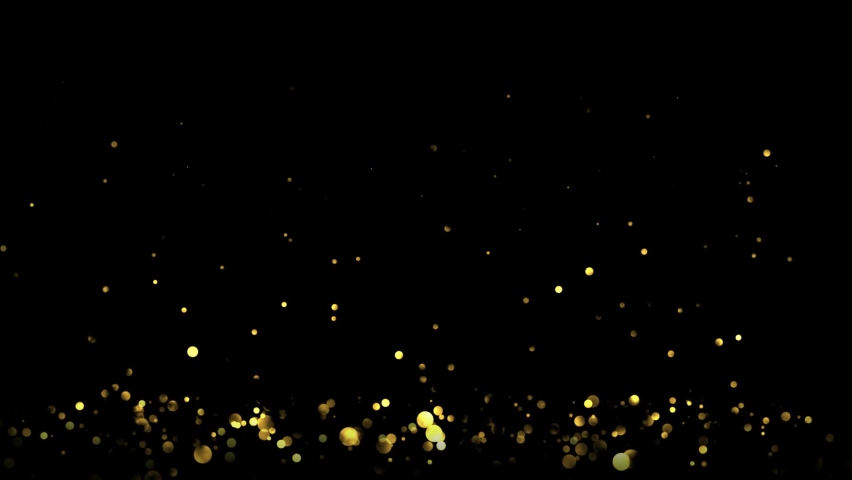 Golden Flakes Particles Glowing in Motion Going Up Special Dream Effects Ambient Luxury [30sec 30fps Looping Video] | Shutterstock HD Video #1095899293