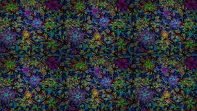 Motion footage background with colorful elements. Flowers.