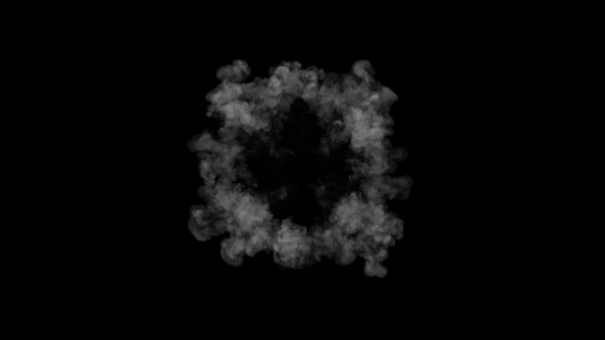 Shockwave smoke explosion. Steam or dust wave animation. Alpha channel is embedded