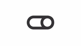 Animated toggle button line ui icon. Changing preferences. Seamless loop HD video with alpha channel on transparent background. Outline isolated user interface element motion graphic animation