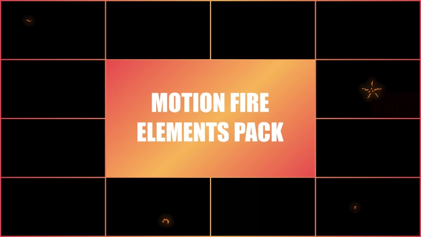 2d elements of FX FIRE. These are animated fire effects. This set includes two versions of the elements: a colored version with a glow effect and a black and white version. Alpha channel included, 