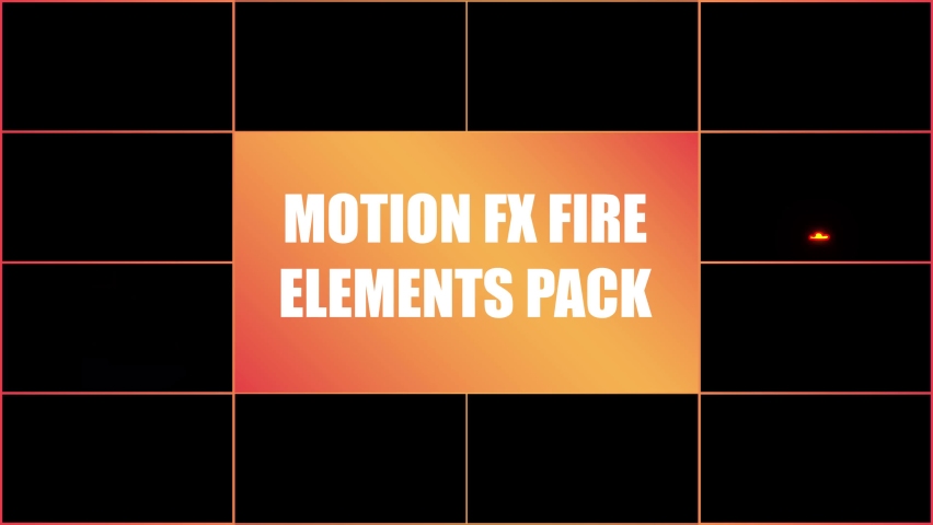 2d elements of FX FIRE. These are animated fire effects. This set includes two versions of the elements: a colored version with a glow effect and a black and white version. Alpha channel included, 