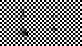 Ghosts of Chess pieces. Animated Black and White Geometric Pattern. Isolated Moving Pawns and Queen on a Chessboard Background. Abstract Wallpaper. Loop Seamless Stock Footage. 3D Graphic